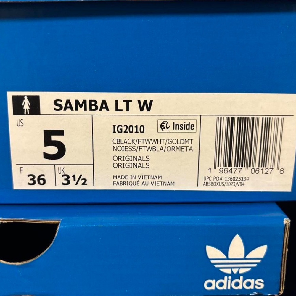 Adidas Black and White Samba LT Women’s Sneakers - Picture 6 of 10